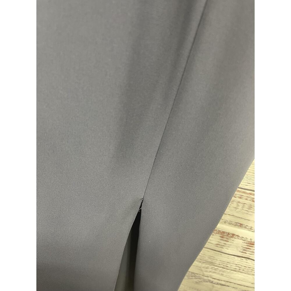 Cinq a Sept Dress Women's 8 Navy Halter Cowl Neck Silk Top Open Back Slit Gown - Picture 6 of 10